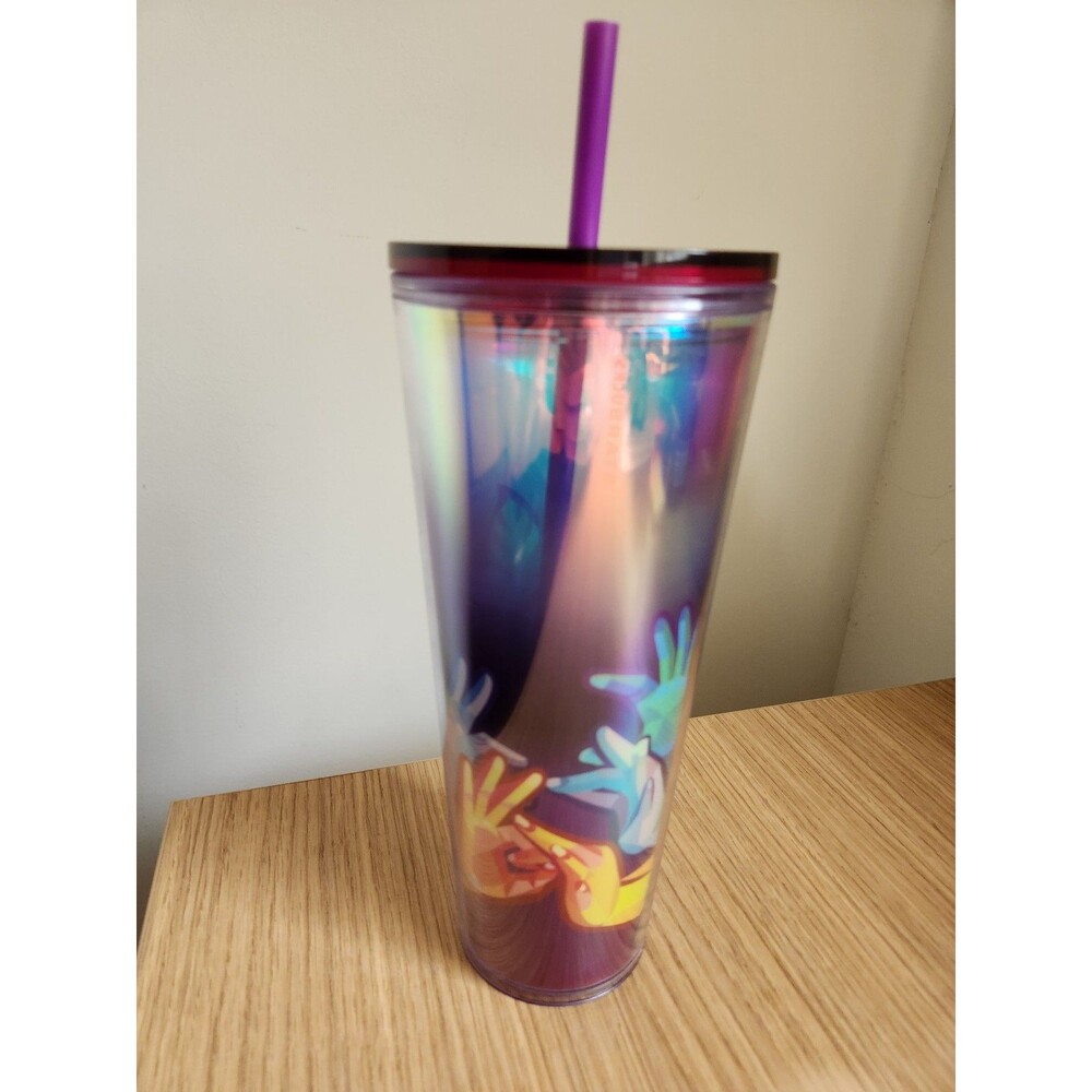 Starbucks Iridescent Tumbler w/ ASL Hand Movements by Artist Yiqiao 24oz